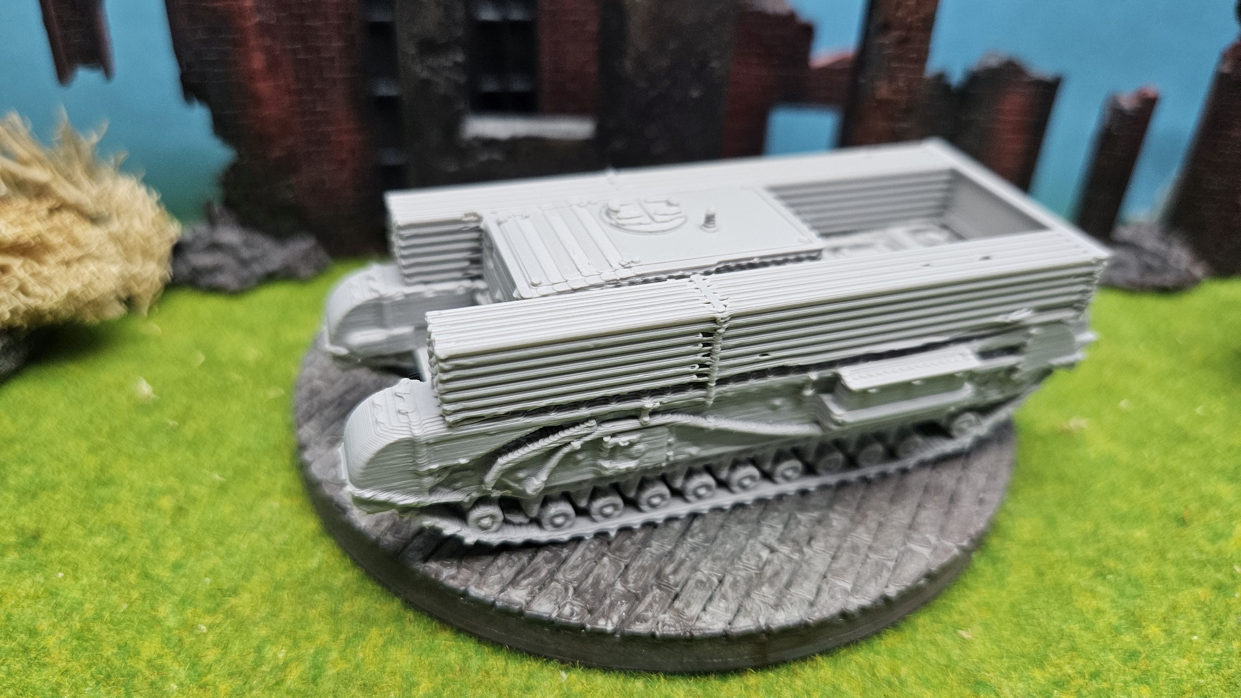 Churchill Mk. IV AVRE mit Snake Launcher ohne Kanone – 3D-Scale