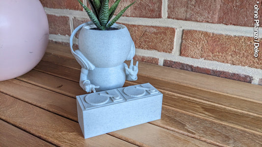 Harry Plant "DJ-Plant" lustiger Blumentopf als Discjockey