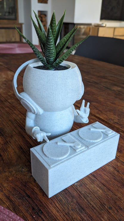 Harry Plant "DJ-Plant" lustiger Blumentopf als Discjockey