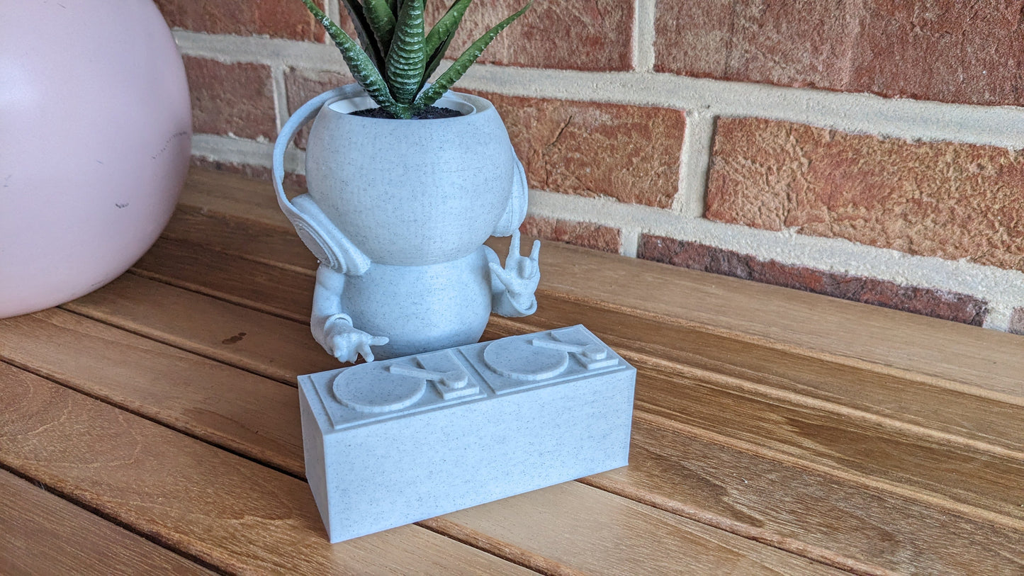 Harry Plant "DJ-Plant" lustiger Blumentopf als Discjockey