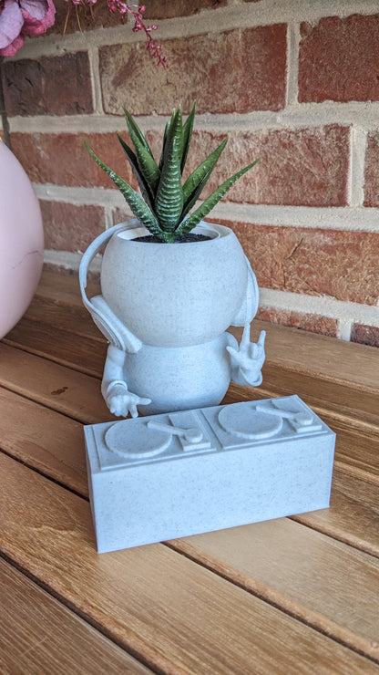 Harry Plant "DJ-Plant" lustiger Blumentopf als Discjockey