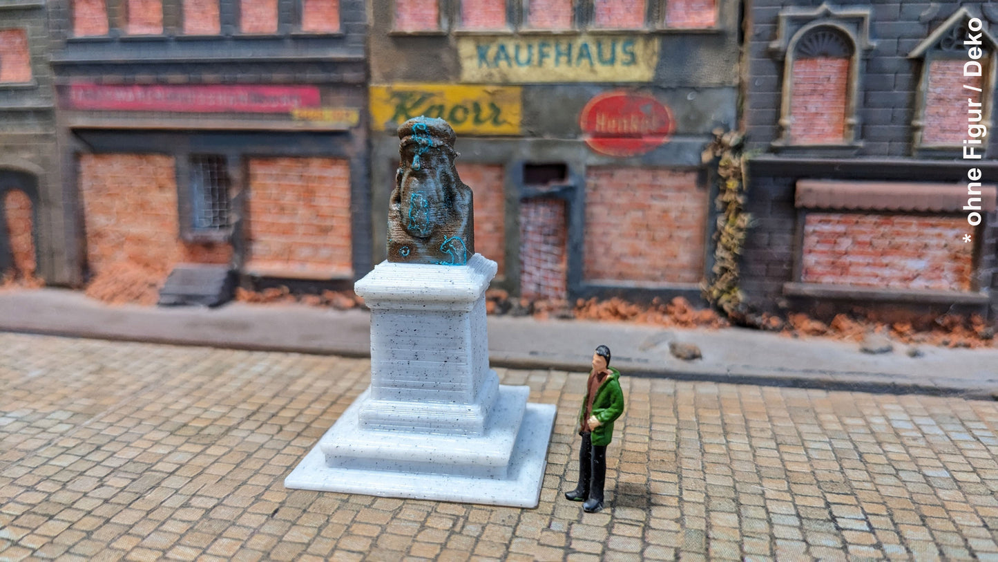 "Leonardo DaVinci" Büste Denkmal Bronze Kupfer - Spur H0 (1:87)