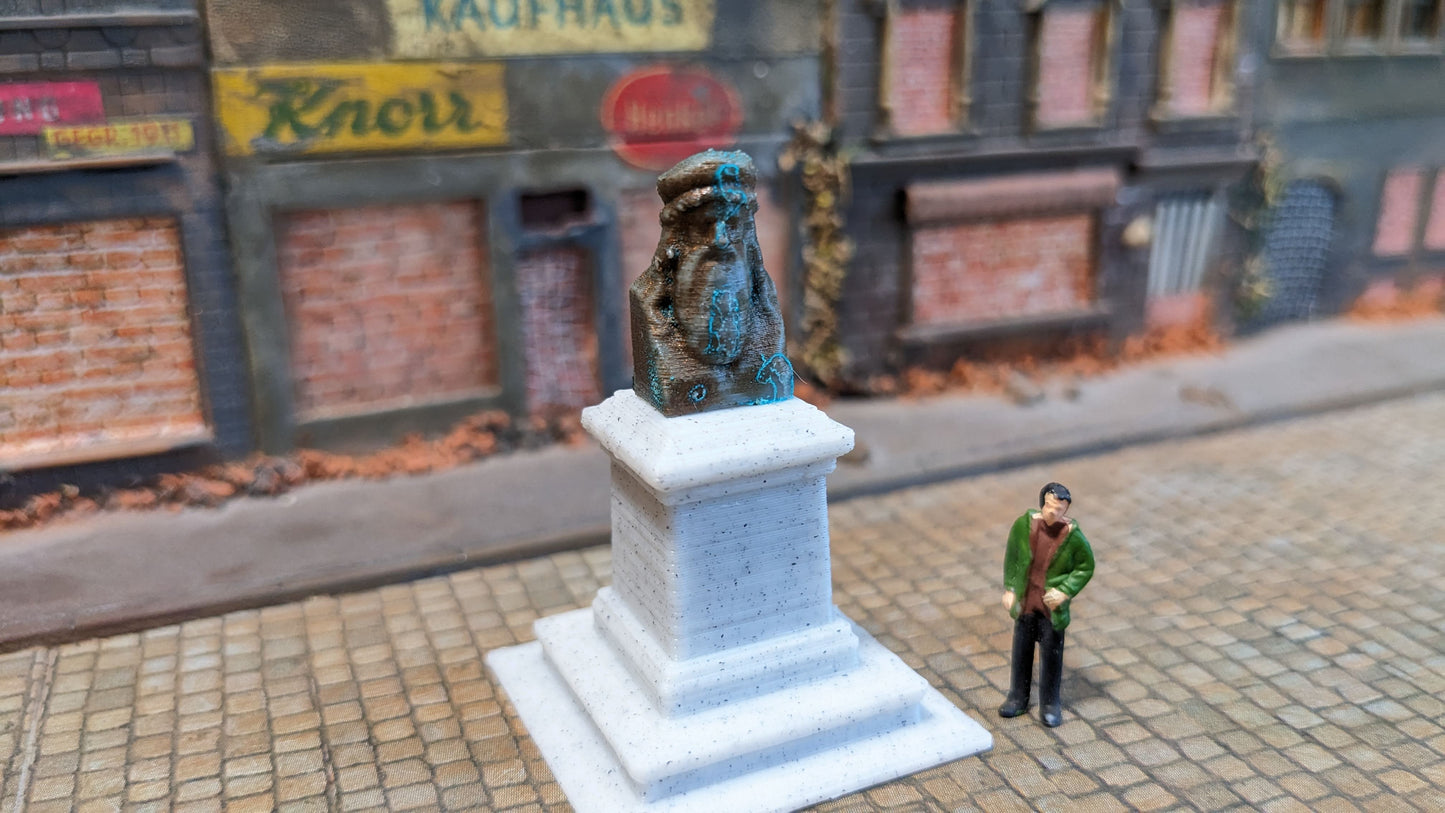 "Leonardo DaVinci" Büste Denkmal Bronze Kupfer - Spur H0 (1:87)