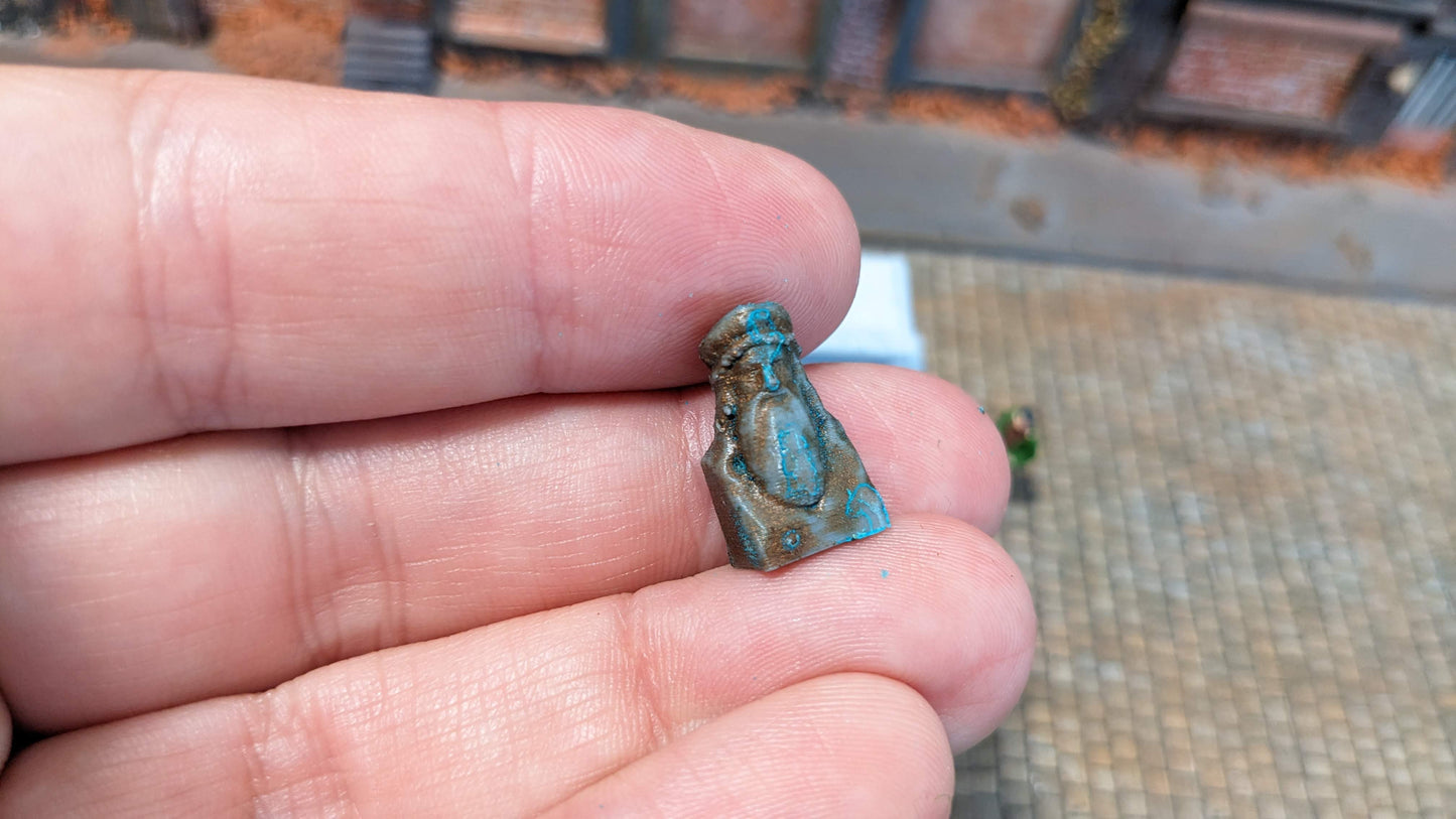 "Leonardo DaVinci" Büste Denkmal Bronze Kupfer - Spur H0 (1:87)