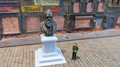 "Darwin" Büste Denkmal Bronze Kupfer - Spur H0 (1:87)
