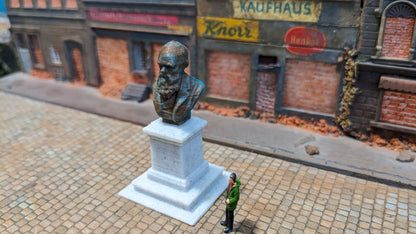 "Darwin" Büste Denkmal Bronze Kupfer - Spur H0 (1:87)