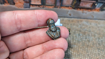 "Darwin" Büste Denkmal Bronze Kupfer - Spur H0 (1:87)