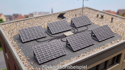 5x PV Solarmodule auf Ständer für Flachdach Photovoltaik Bausatz Solar