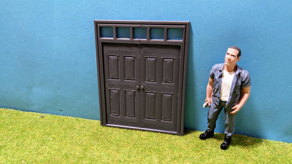 Doppeltür Tür Haustür "Fenster oben" für Haus etc. - optional rostig