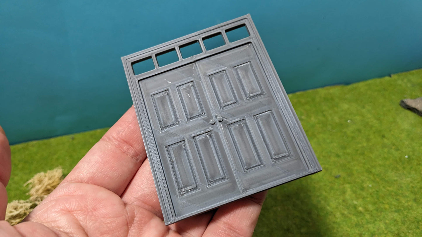 Doppeltür Tür Haustür "Fenster oben" für Haus etc. - optional rostig