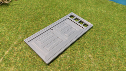 Tür Haustür "Fenster oben" für Haus, Fabrik, Bahnhof etc. - optional Rostlook