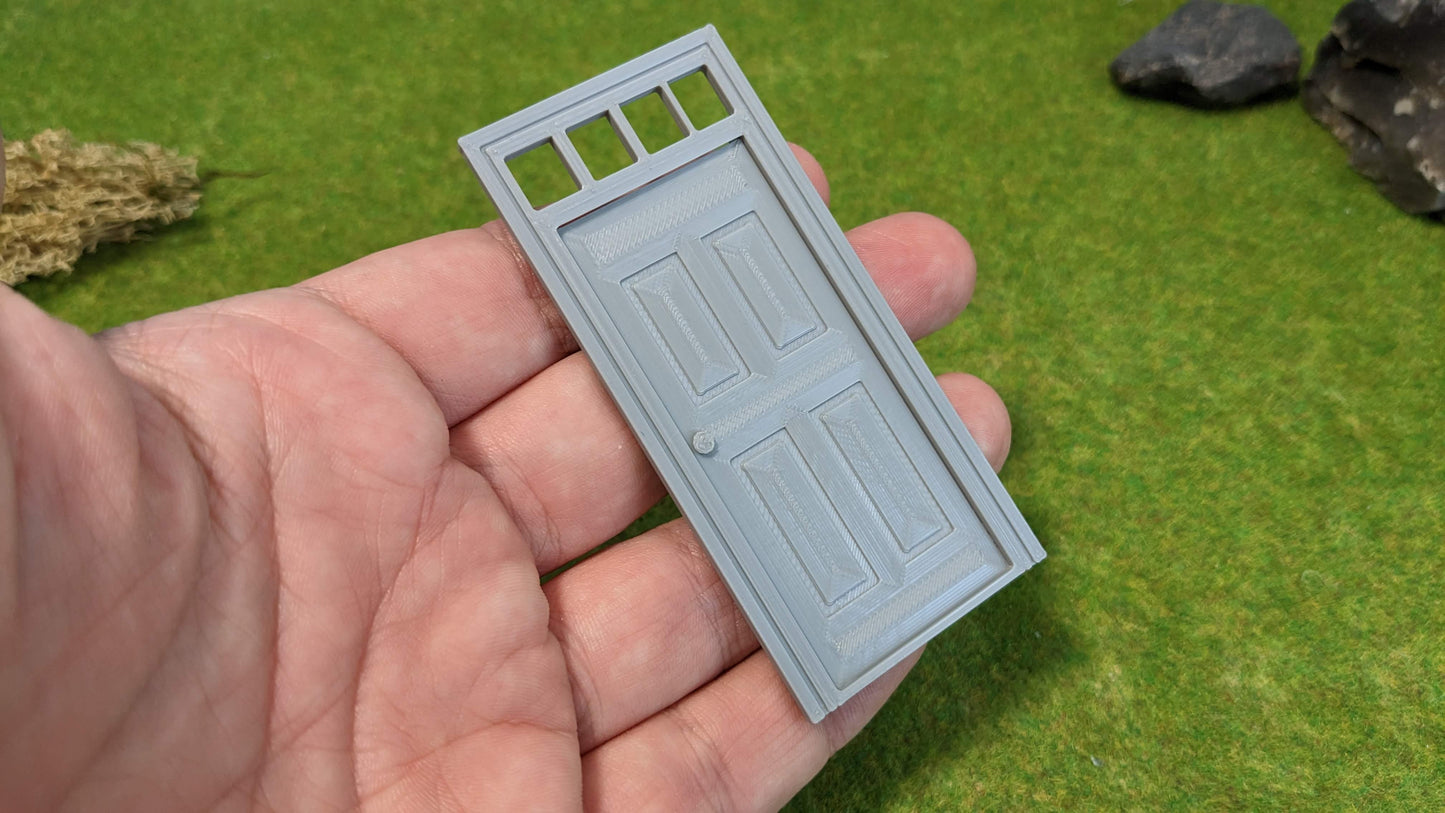 Tür Haustür "Fenster oben" für Haus, Fabrik, Bahnhof etc. - optional Rostlook