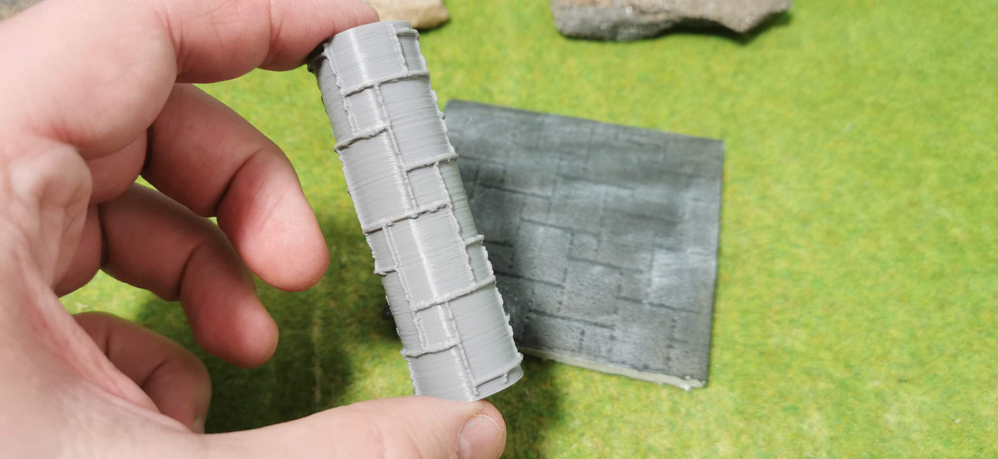 Strukturwalze Walze Roller "Eckiges Kopfsteinpflaster" Modellbau