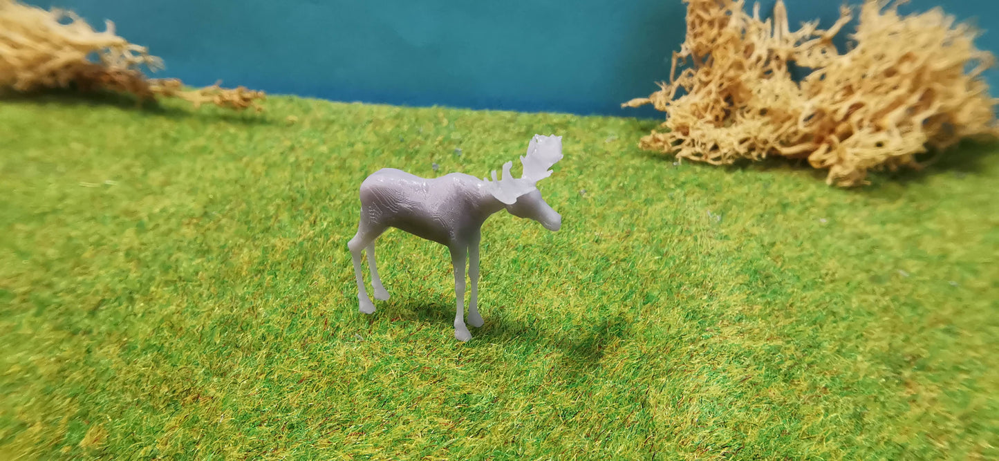 Skandinavischer Elch aus Resin 1:87 (H0) - bemalt oder unbemalt
