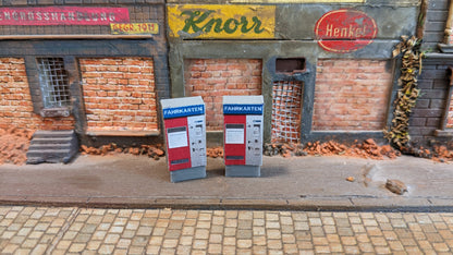 Fahrkartenautomat – 2er Set Ticketautomat Modellbahn Bahnhof