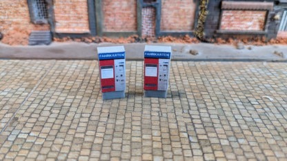 Fahrkartenautomat – 2er Set Ticketautomat Modellbahn Bahnhof