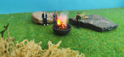 Feuerschale Feuerkorb inkl. Feuer LED Brandflackern