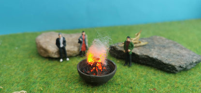 Feuerschale Feuerkorb inkl. Feuer LED Brandflackern