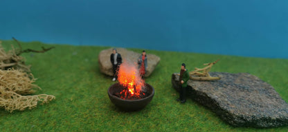 Feuerschale Feuerkorb inkl. Feuer LED Brandflackern