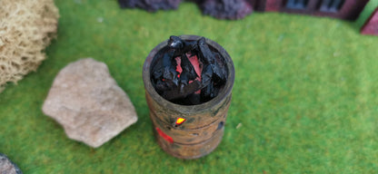 Brennendes Fass XL / Feuertonne mit Flacker-LED (1:22,5)