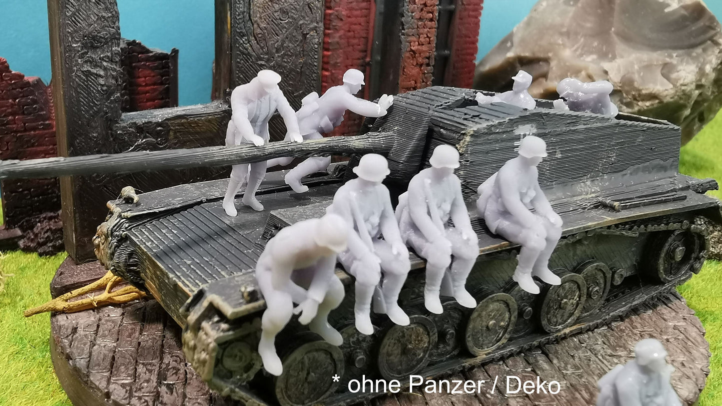 6x Resin Figuren Soldaten "Panzer Besatzung" Wehrmacht WW2