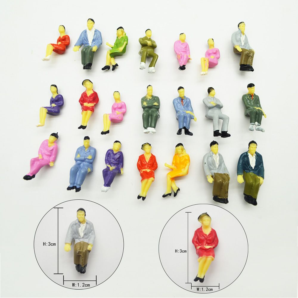 25x Figuren 1:45 (Spur 0) 1:50 – sitzende – fertig bemalt