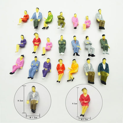 25x Figuren 1:45 (Spur 0) 1:50 – sitzende – fertig bemalt