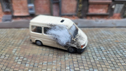 Diverse brennende H0 Autos "Krawalle" + Feuer LED (1:87)