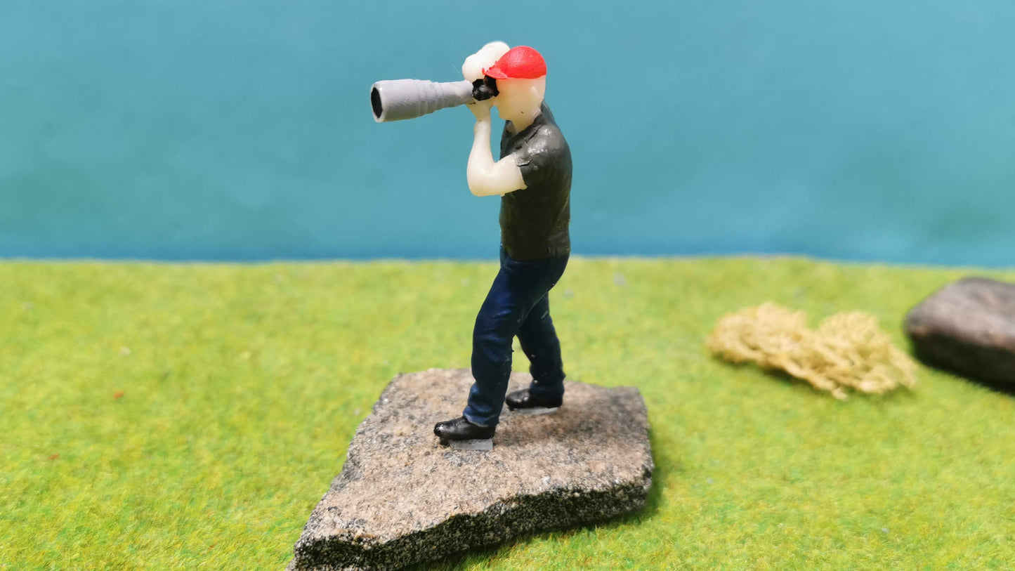 Sportfotograf Fotografen Figur aus Resin - wahlweise bemalt