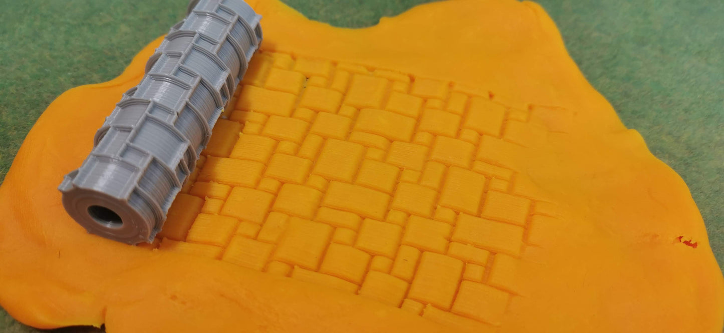 Strukturroller "Französisches Pflaster" Strukturwalze Modellbau