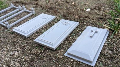 Friedhofs-Set mit Grabsteinen, Kreuzen, Gräbern oder Komplett-Set