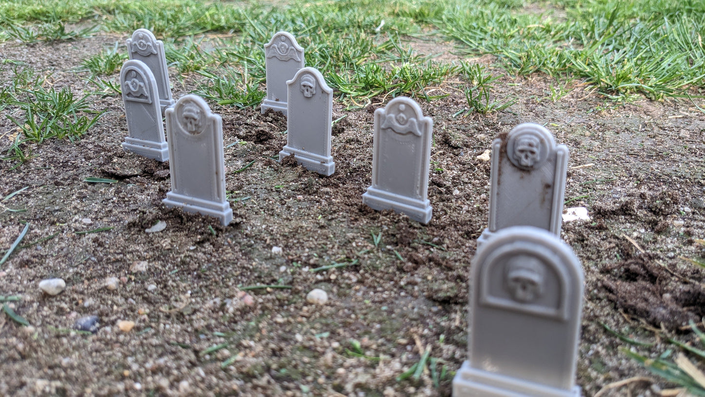 Friedhofs-Set mit Grabsteinen, Kreuzen, Gräbern oder Komplett-Set