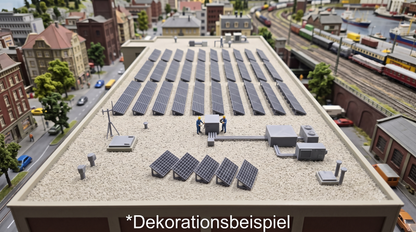 5x PV Solarmodule auf Ständer für Flachdach Photovoltaik Bausatz Solar