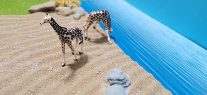 2x Figuren Set Giraffen Tiere Zoo 1:87 (H0) - fertig bemalt