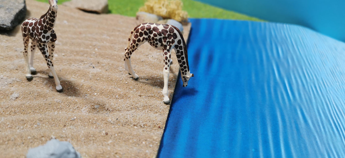 2x Figuren Set Giraffen Tiere Zoo 1:87 (H0) - fertig bemalt