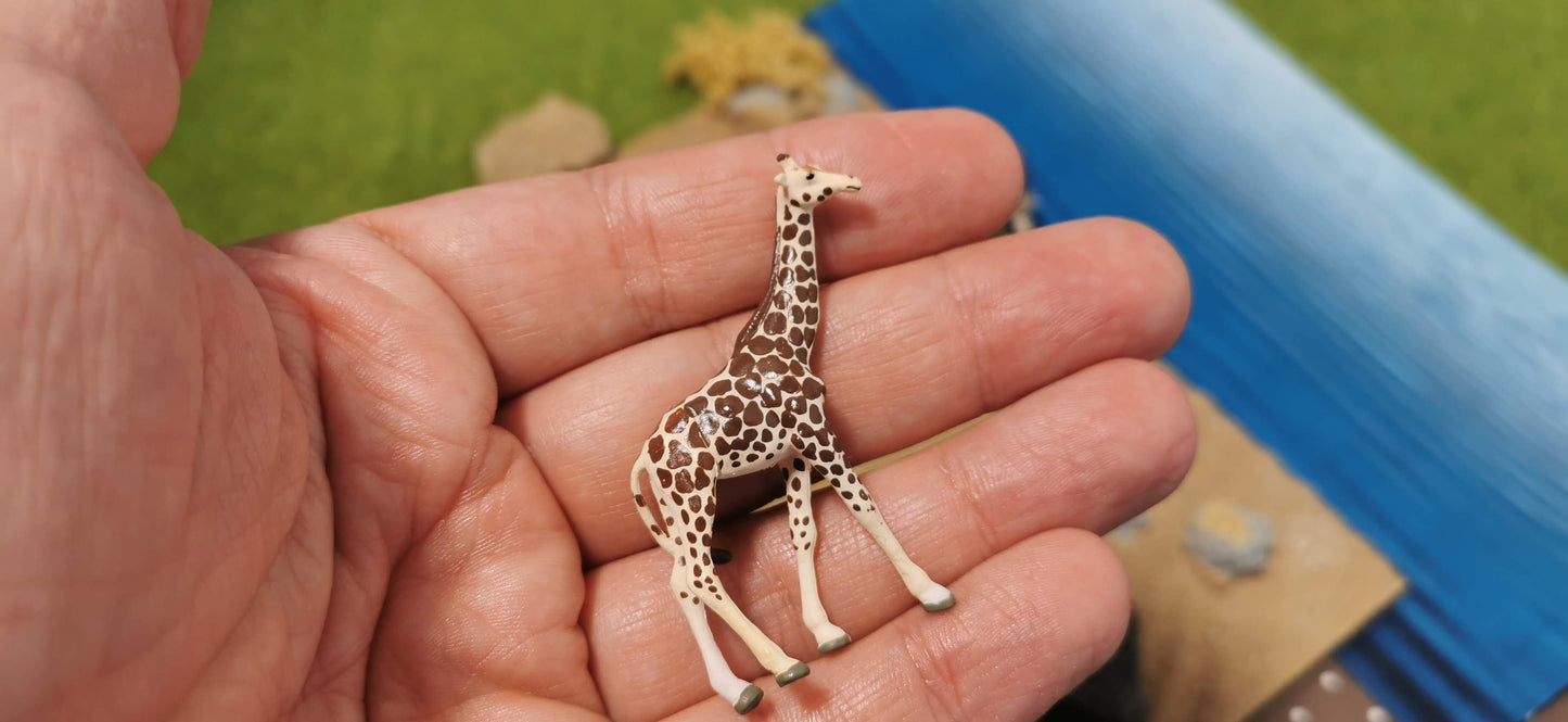 2x Figuren Set Giraffen Tiere Zoo 1:87 (H0) - fertig bemalt