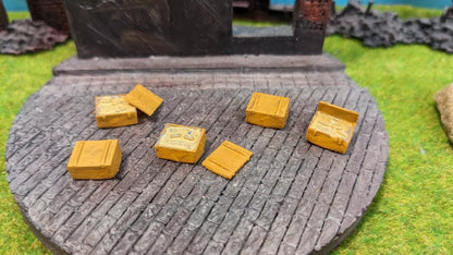 5x Holzkisten mit "Goldbarren" aus Resin - optional bemalt