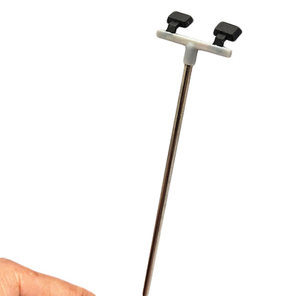 4x Flutlichtstrahler Flutlicht H0 TT 11,5cm mit 2 LED Strahler am Mast Kaltweiß