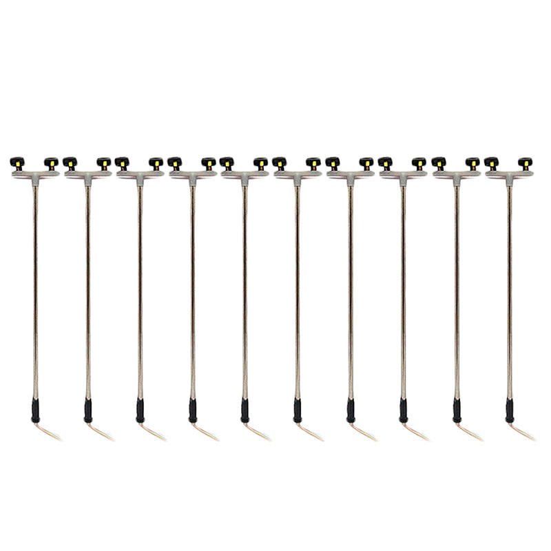 4x Flutlichtstrahler Flutlicht H0 TT 11,5cm mit 2 LED Strahler am Mast Kaltweiß