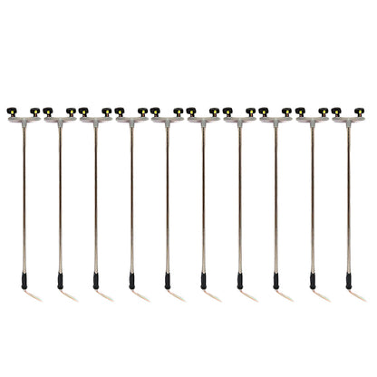 4x Flutlichtstrahler Flutlicht H0 TT 11,5cm mit 2 LED Strahler am Mast Kaltweiß