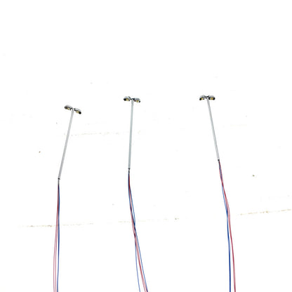 5 Stück LED Doppel Straßenlampen Peitschenleuchten 2-flammig 3-4cm 3V Spur N und Z