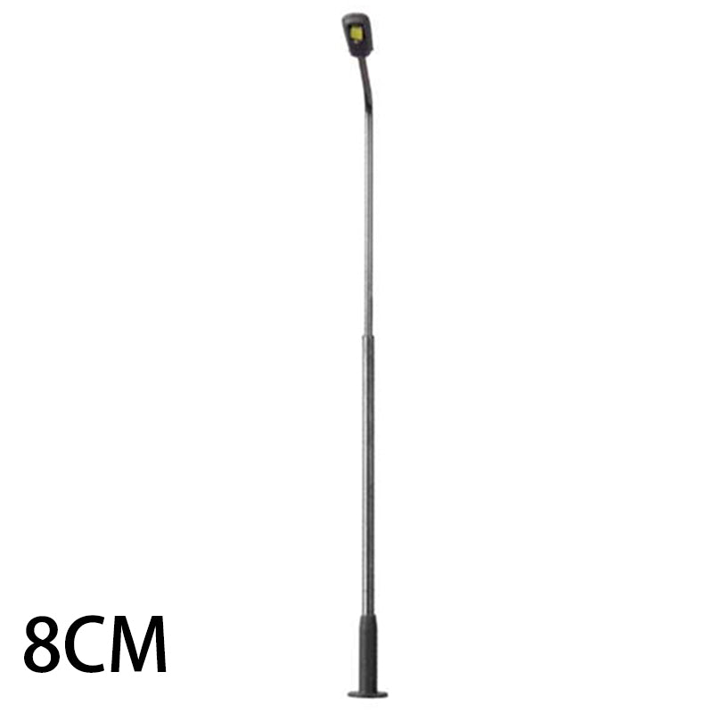10 Stück LED Straßenlampen Peitschenleuchten 1-flammig 5-8cm 3V kaltweiß