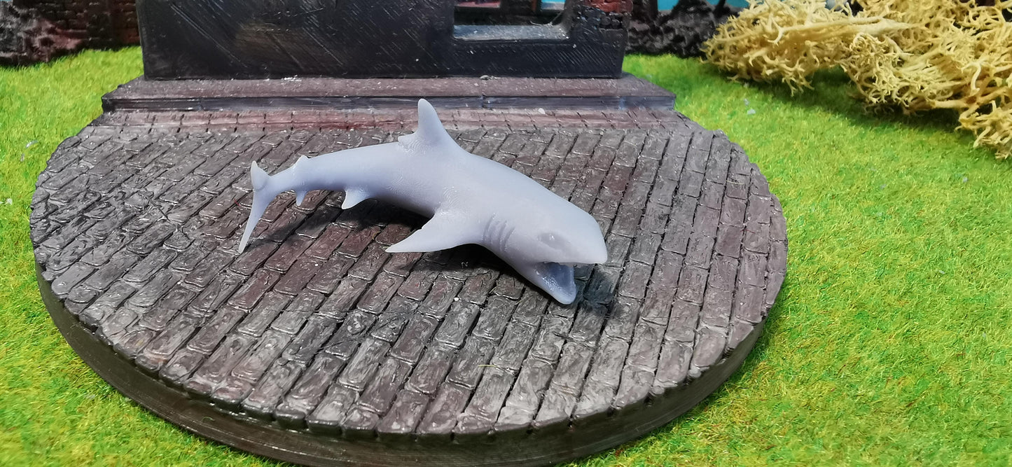 Weißer großer Hai aus Resin 1:87 (H0) - bemalt oder unbemalt