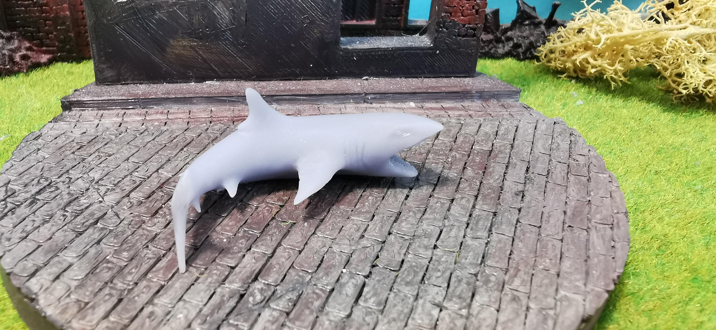 Weißer großer Hai aus Resin 1:87 (H0) - bemalt oder unbemalt