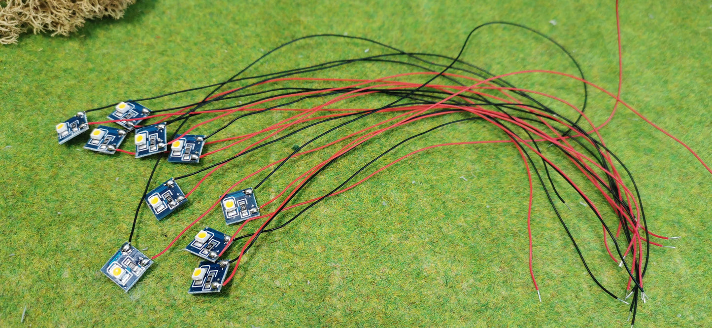 10x LED Hausbeleuchtung Beleuchtung kaltweiß mit Kabel 12-19V