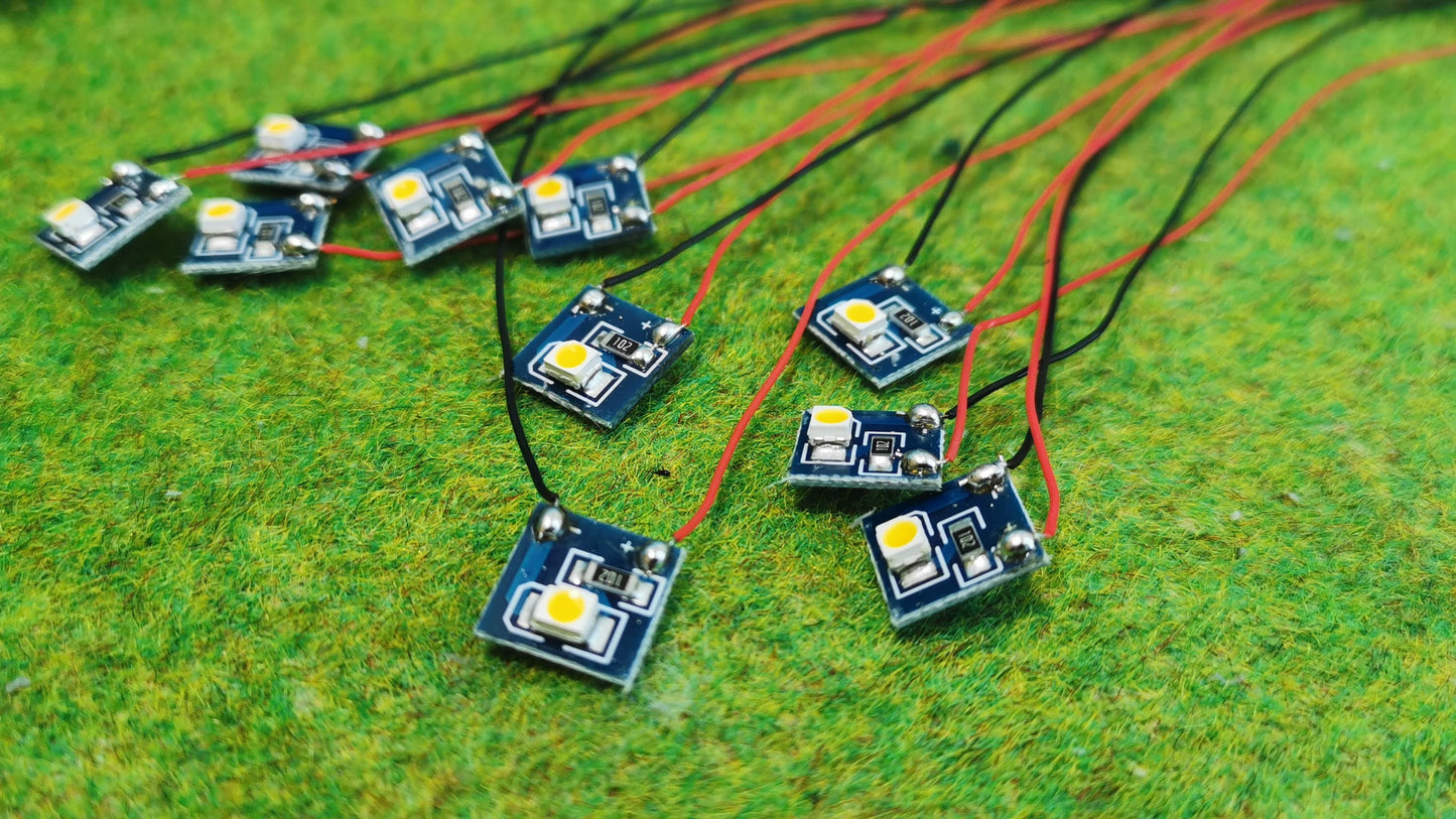 10x LED Hausbeleuchtung Beleuchtung kaltweiß mit Kabel 12-19V