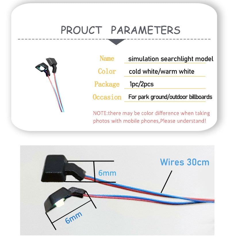 10x Werbeplakat Strahler Plakatstrahler LED Lampe Beleuchtung H0 TT kaltweiß