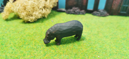 Hippo Flusspferd Nilpferd aus Resin 1:87 (H0) - bemalt oder unbemalt