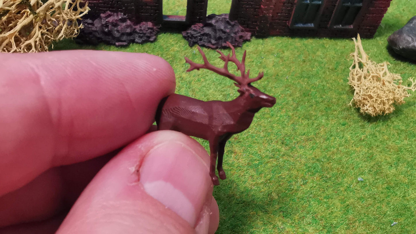 Hirsch Rotwild aus Resin 1:87 (H0) - bemalt oder unbemalt