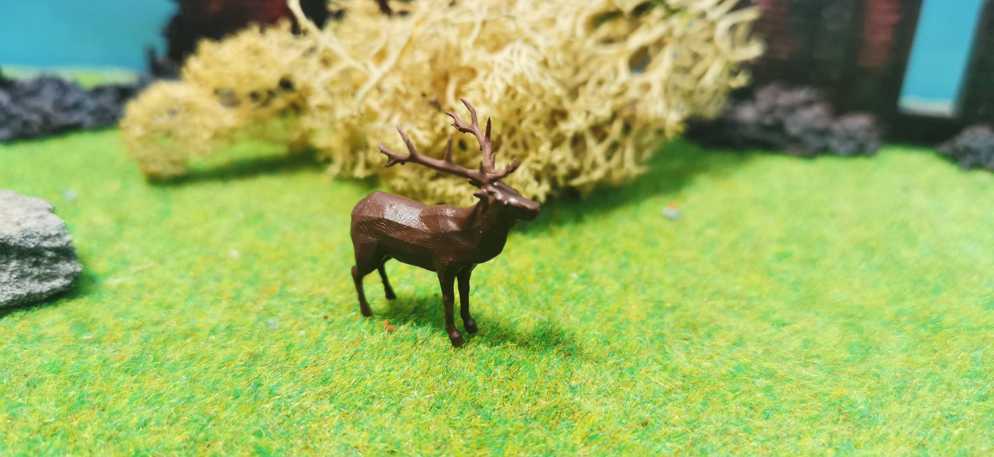 Hirsch Rotwild aus Resin 1:87 (H0) - bemalt oder unbemalt